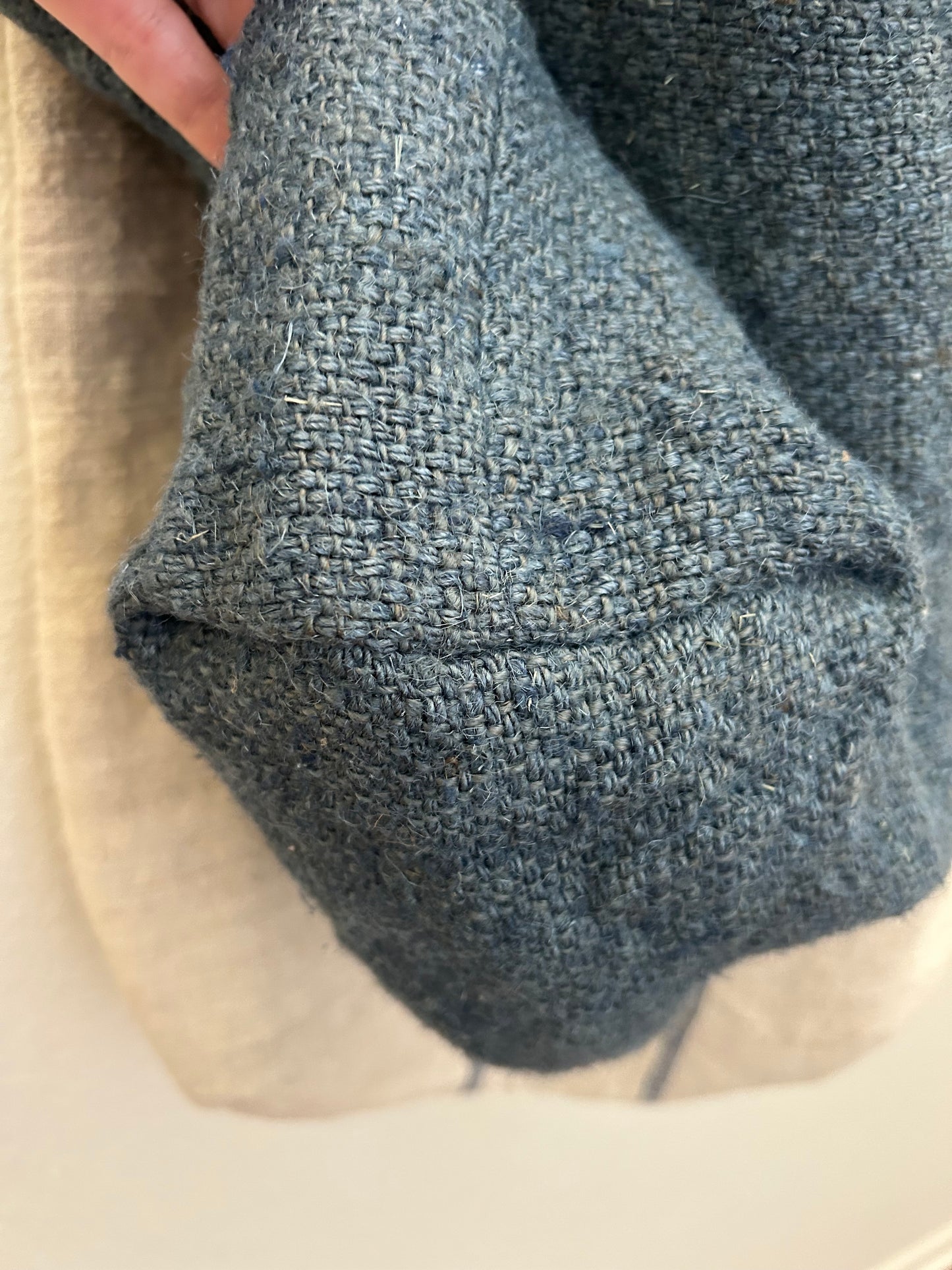 Provence - 16”W x 15” Italian Handmade Linen Bag Blue
