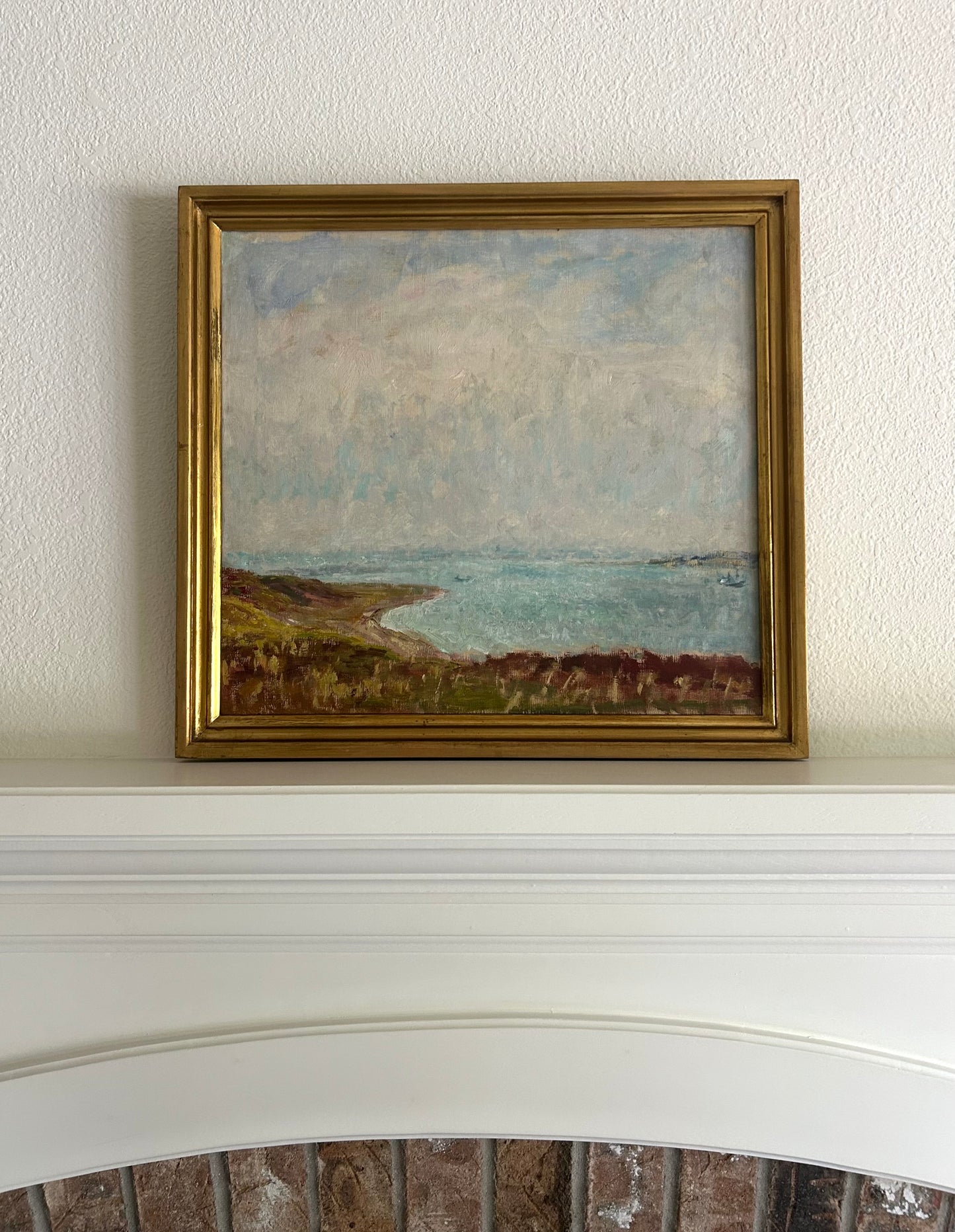 24” x 22.5” Vintage Oil on Canvas-Denmark