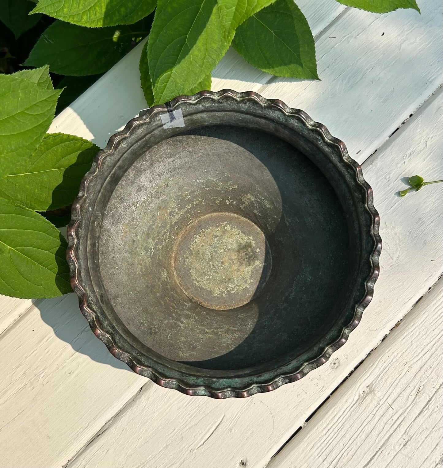 10.5” x 5” H Antique Copper Pot