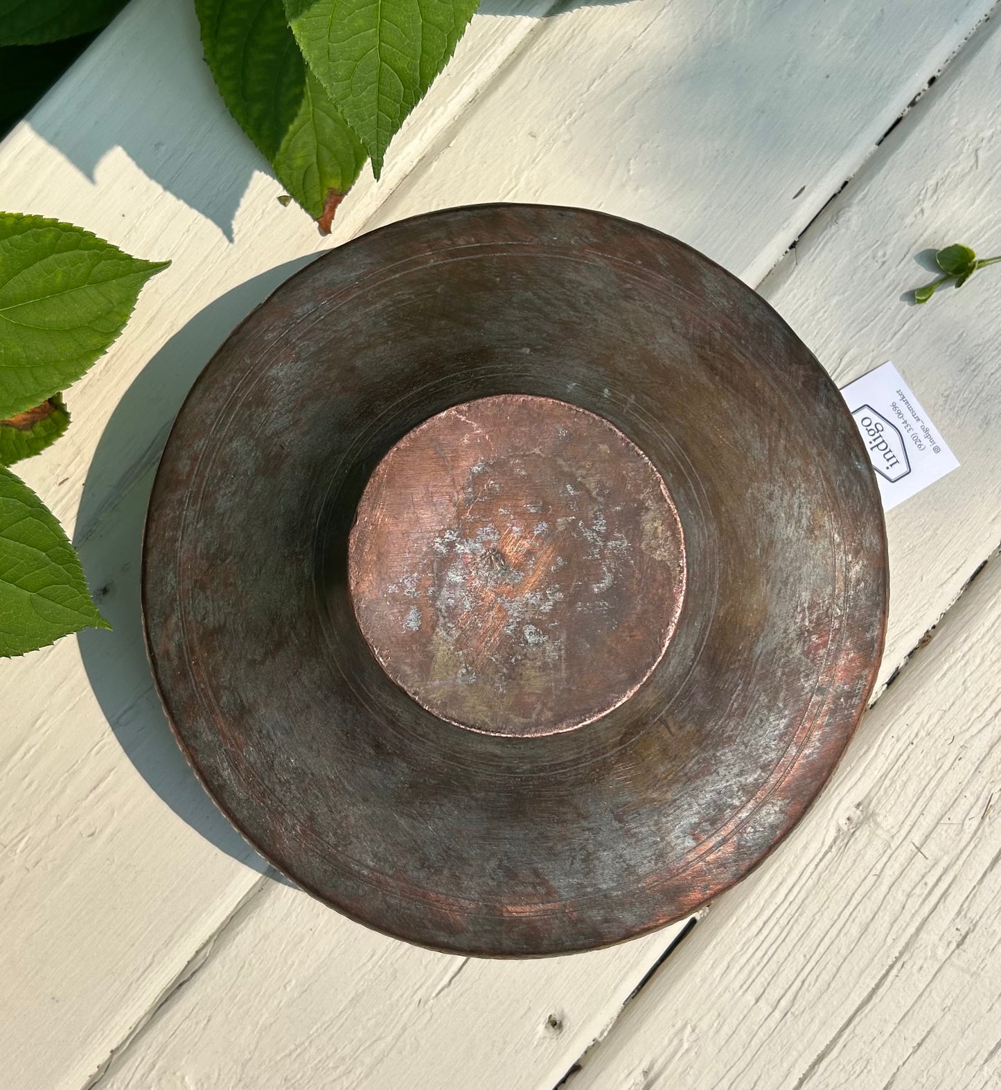 10.5” x 5” H Antique Copper Pot