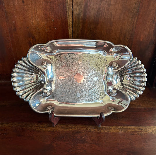 Silver-Plate Shrimp Tray