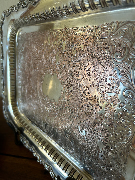 Tudor Silver-Plated Copper Tray