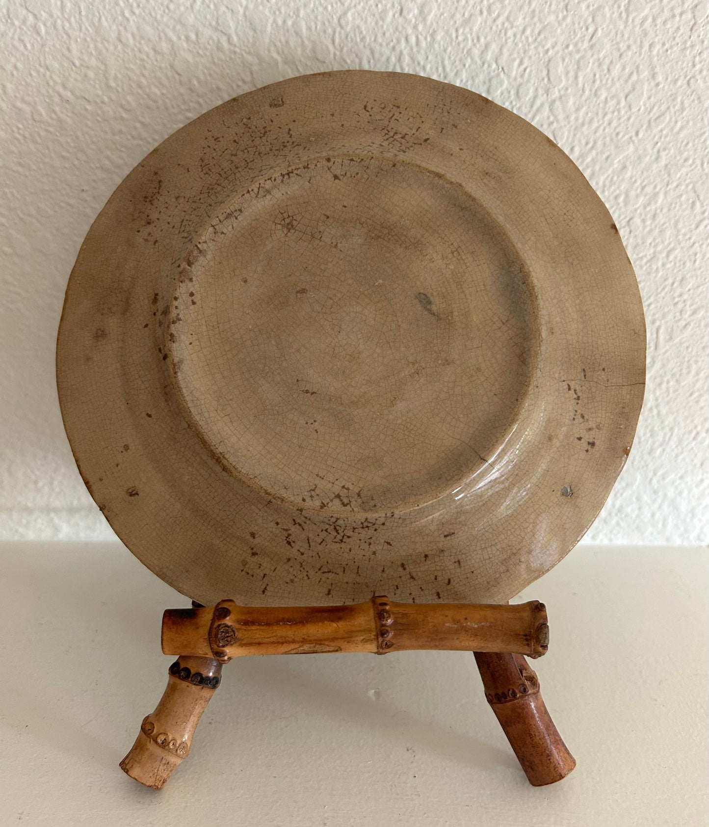 Paris - 1880 Antique Majolica Plate by Mouzin-Lecat, Wasmuel, Belgium