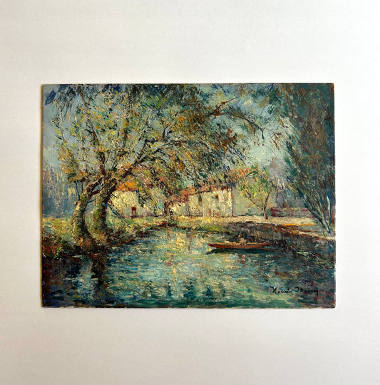 Paris- 13.5” x 10.5” Quiet Afternoon by Henri Stenn Oil on Board