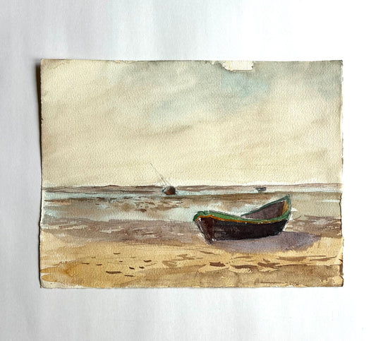 Paris - 9.75” x 13” Beached Boat
