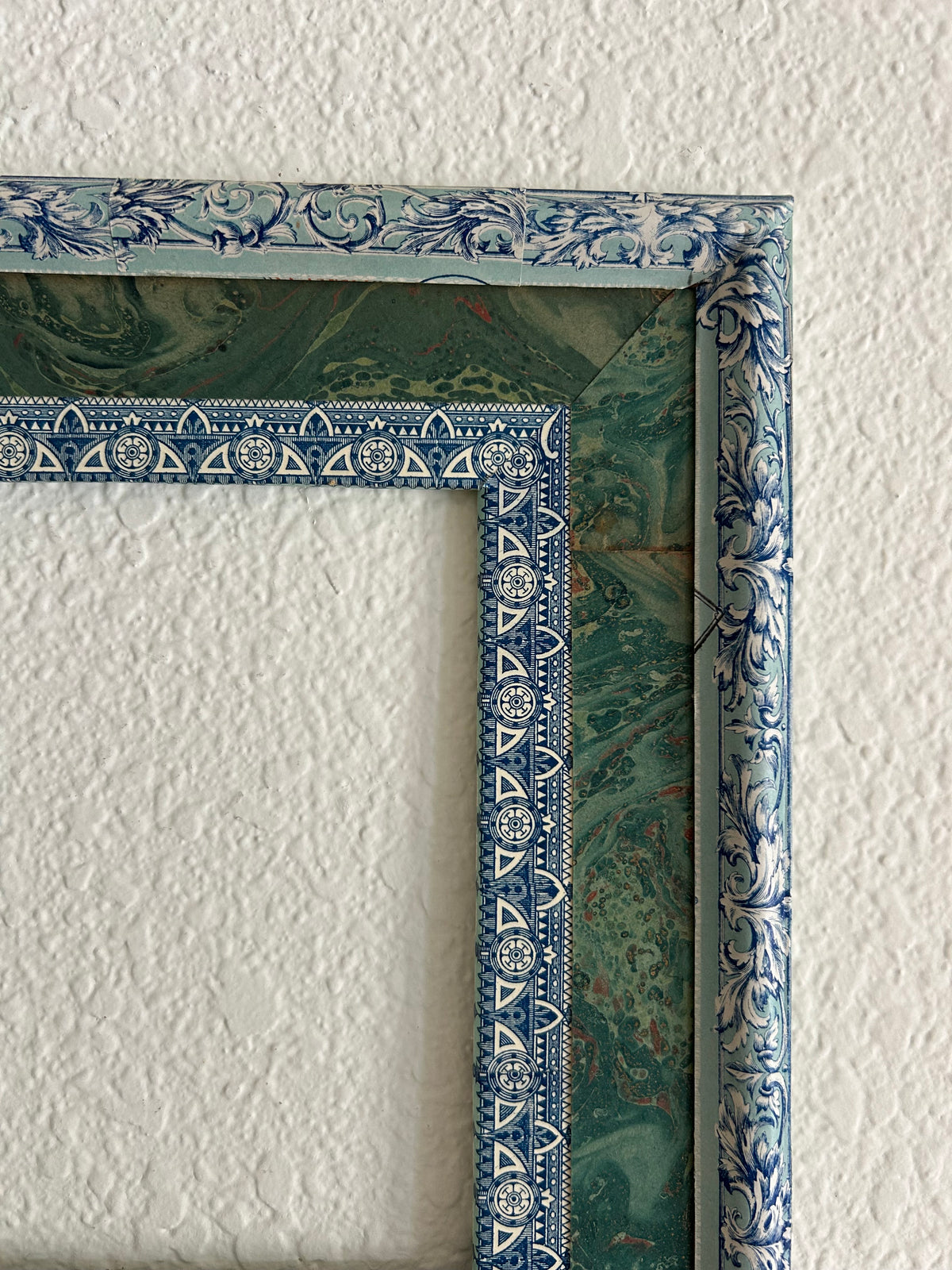 9” x 11” Handmade Decoupage Frame opening 4.25” x 6.25”