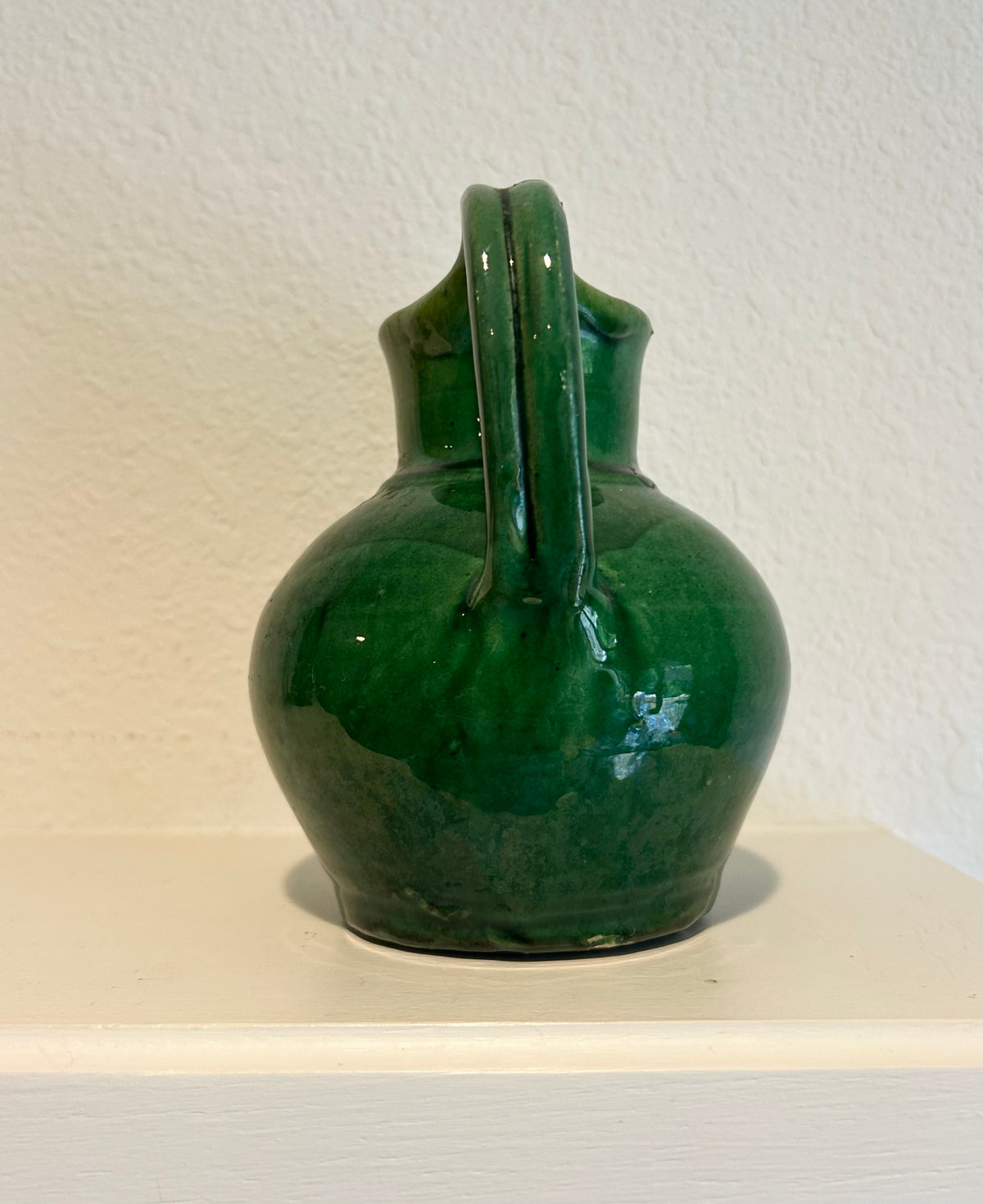 Provence - 7” x 6.5”H Vintage French Green Water Jug