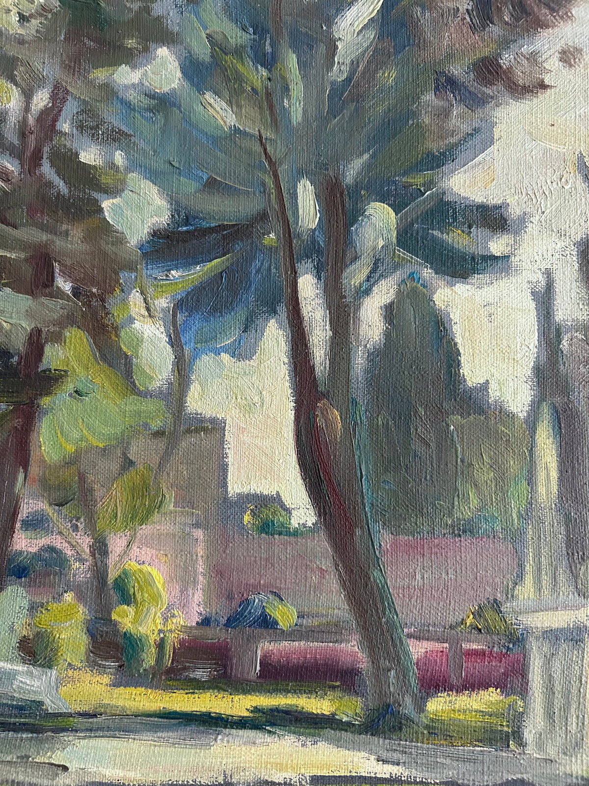 Paris - 15” x 20” Oil on Canvas, Custom Wood Frame