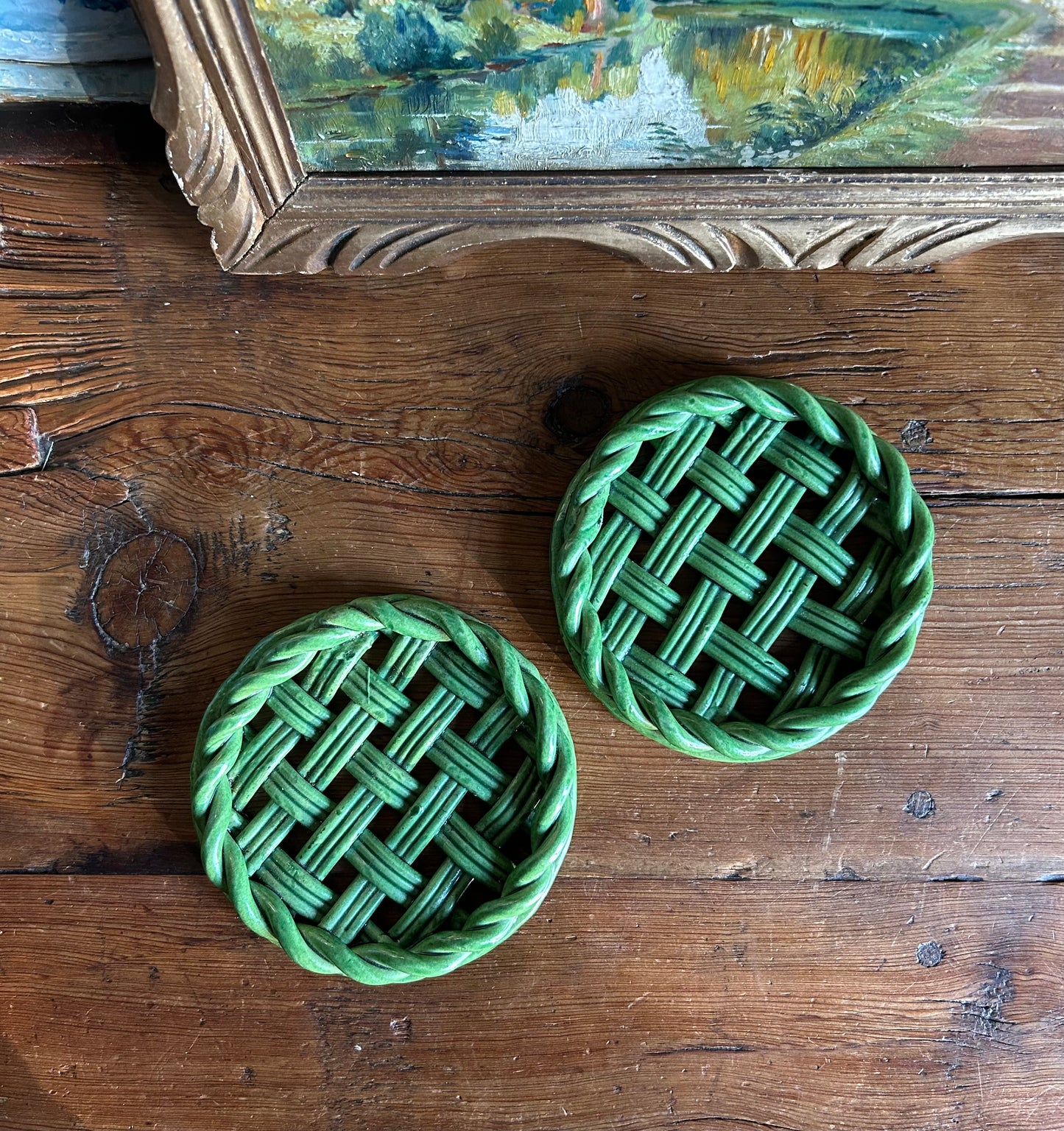 Paris - 5” Woven Ceramic Coaster from Vallauris