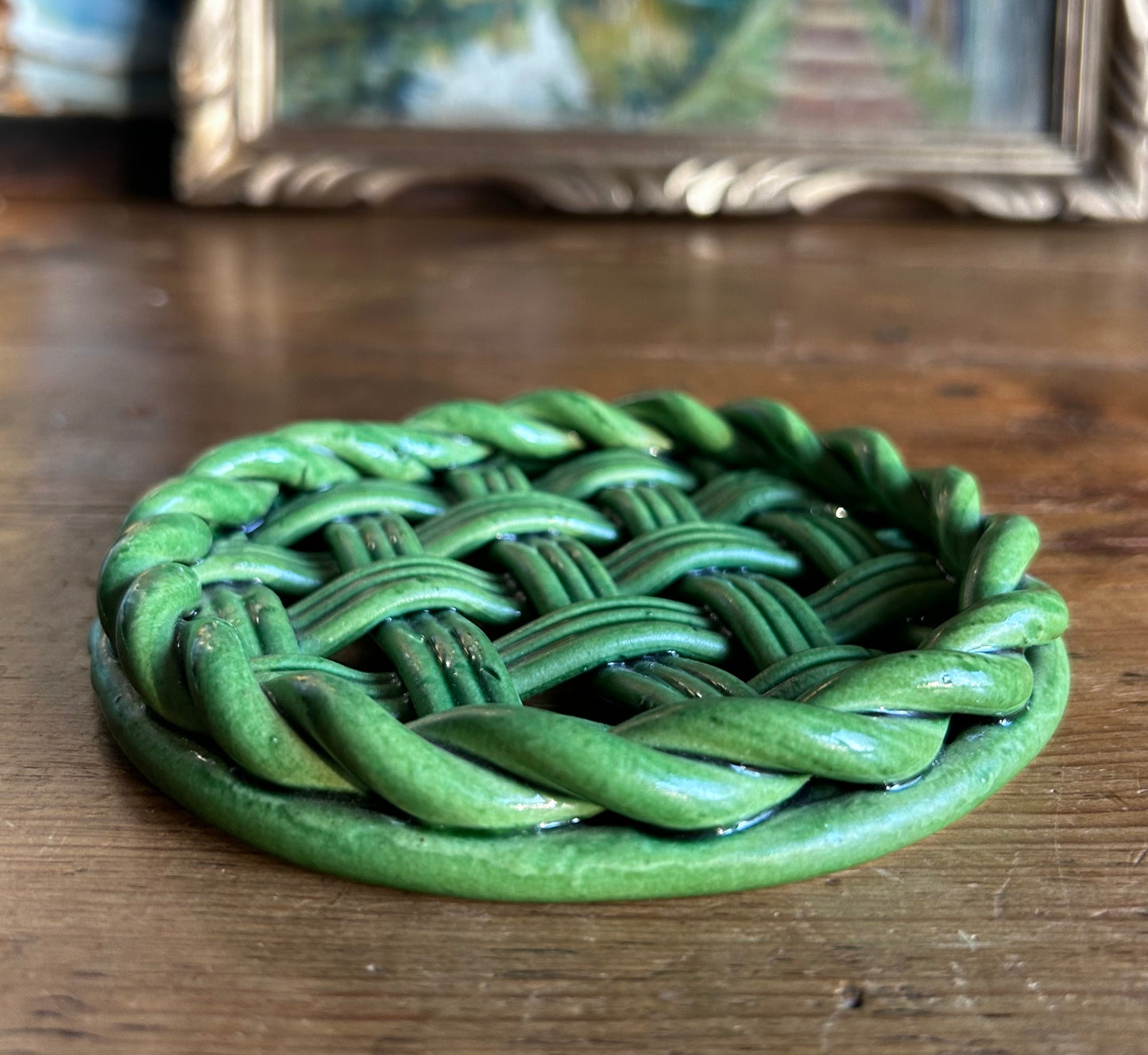 Paris - 5” Woven Ceramic Coaster from Vallauris