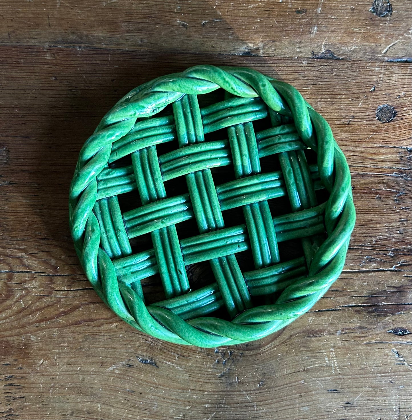 Paris - 5” Woven Ceramic Coaster from Vallauris