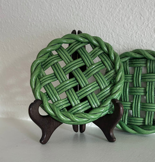 Paris - 5” Woven Ceramic Coaster from Vallauris