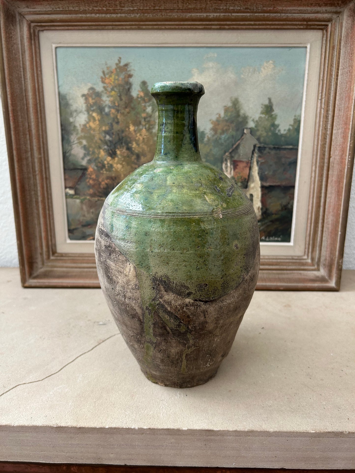 Paris - 12.5” x 6” 1850s French Oil Jug