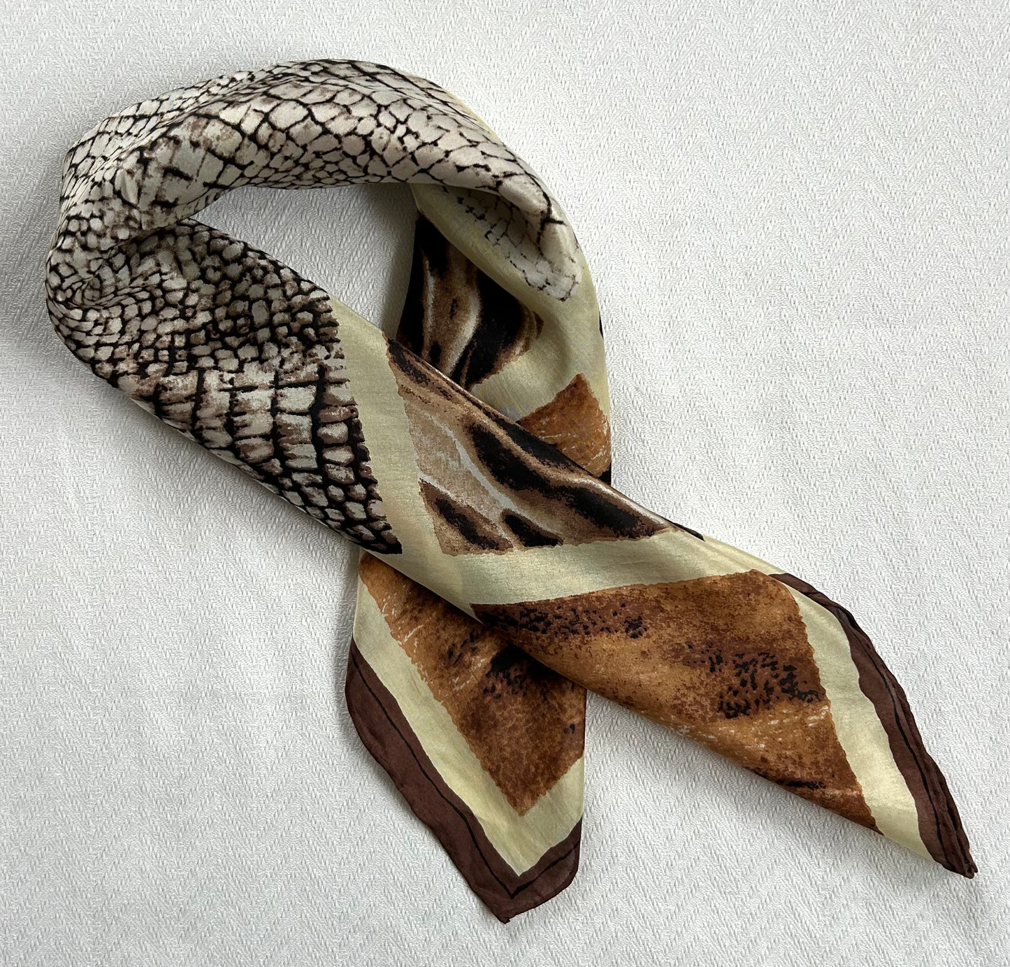 Paris - 20” x 20” Silk Scarf Chic Animal Print Designs