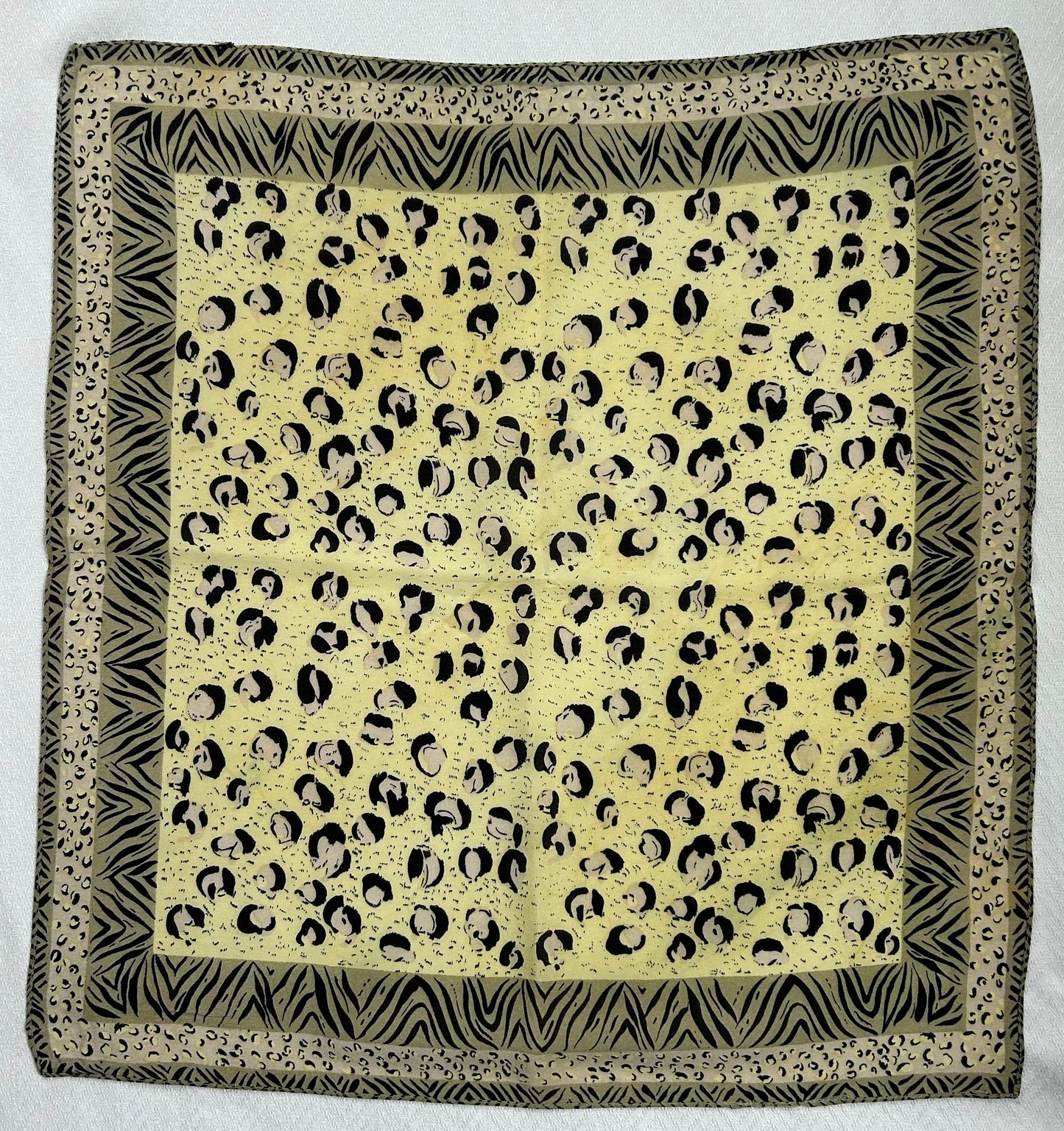 Paris - 20” x 20” Silk Scarf Chic Animal Print Designs