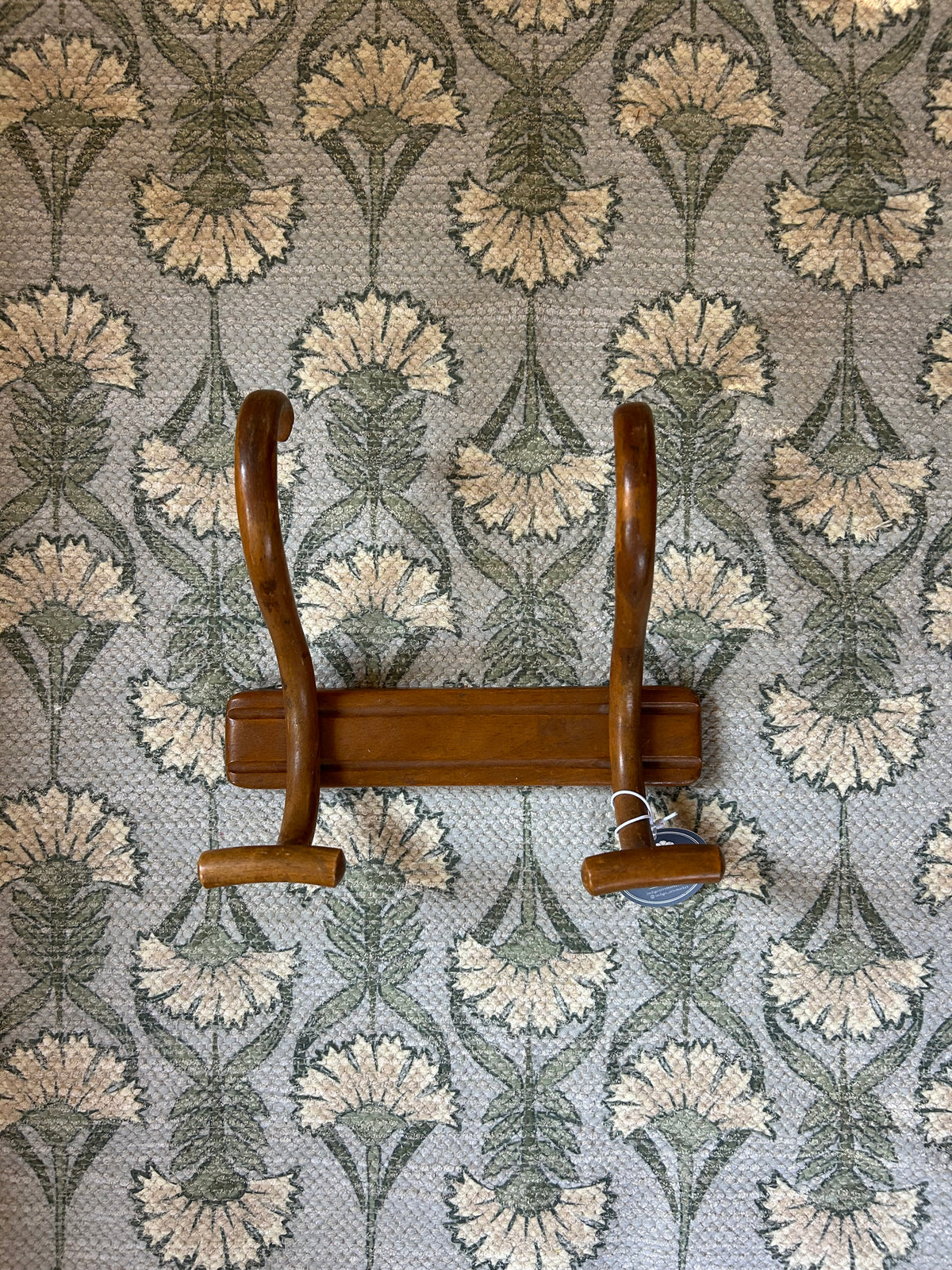 11.5” W x 10” H French Bent Wood 2 Hook