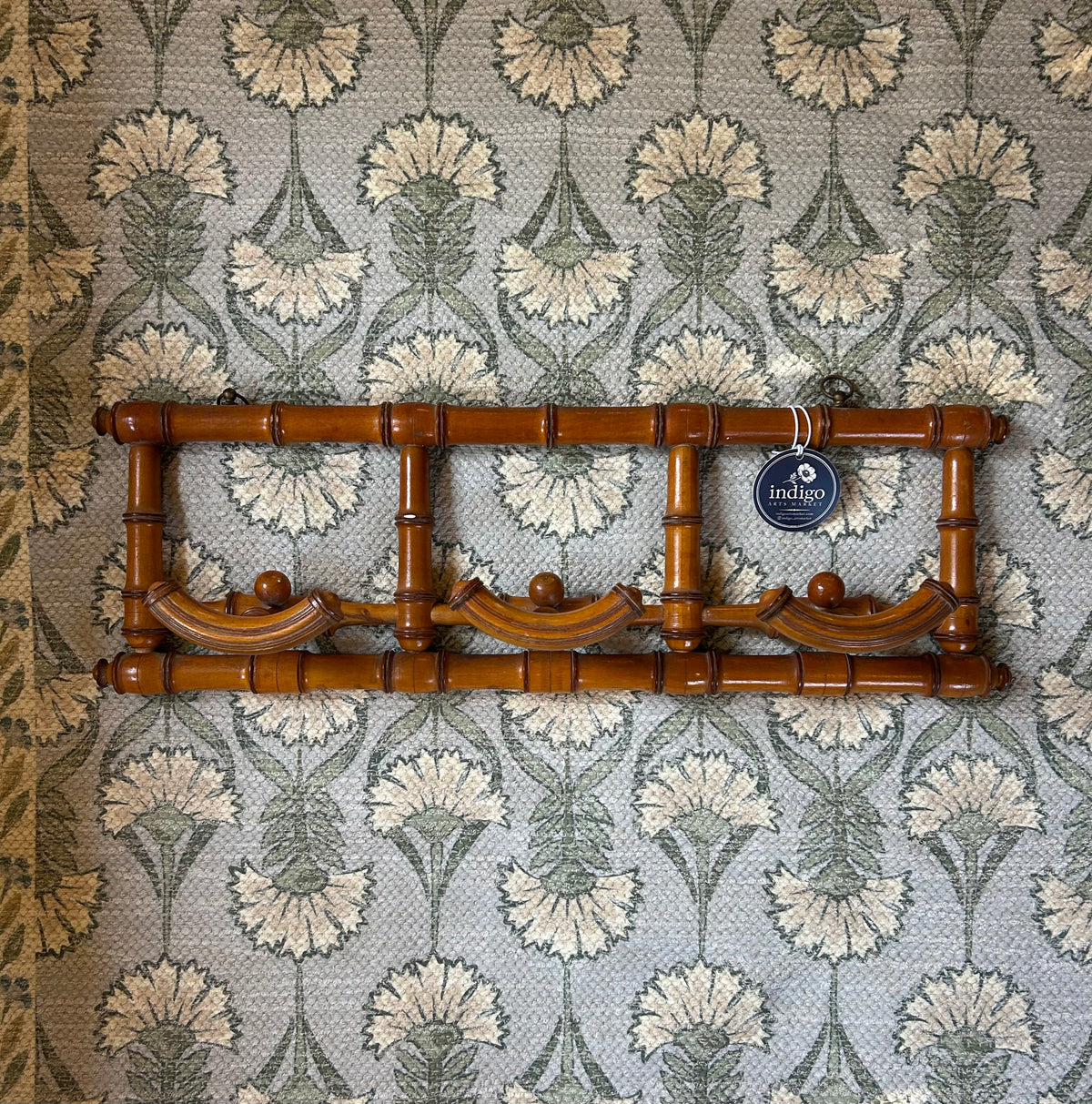 27” x 8” x 5D Faux Bamboo 3 Hook